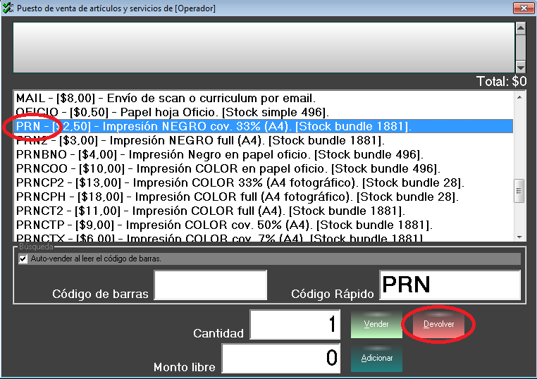 DevolverPrn